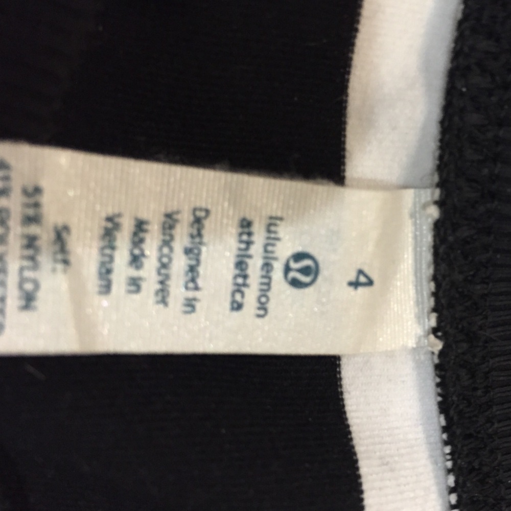 lululemon black and white striped top - Picture 4 of 4